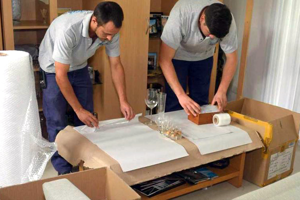 Embalaje de copas y objetos delicados